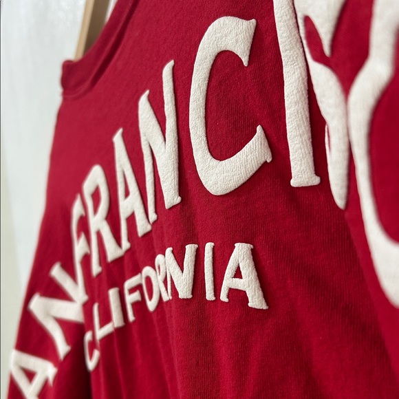 SPIRIT UNISEX SAN FRANCISCO CALIFORNIA LOGO BACK RED LONG SLEEVE SHIRT Sz SMALL - Picture 3 of 8